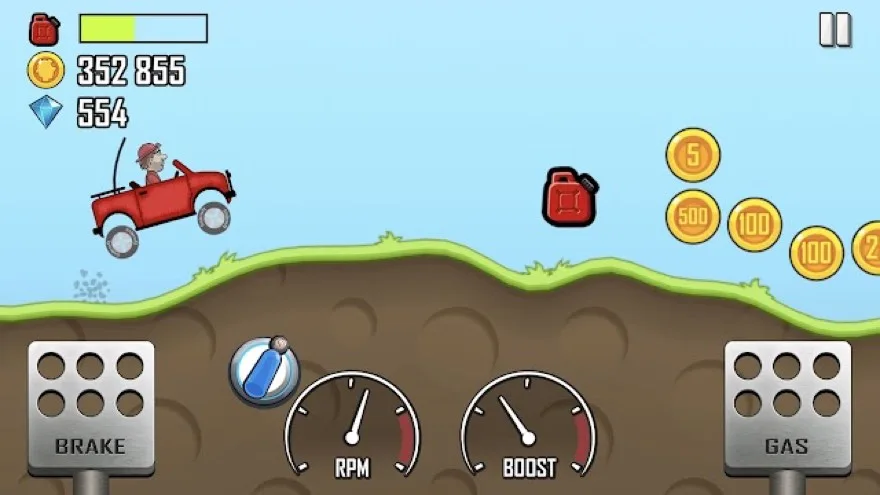 Captura de ecrã de Hill Climb Racing
